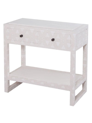 Candelabra Home Bedford Fabric Wrapped 2 Drawer Bedside Table