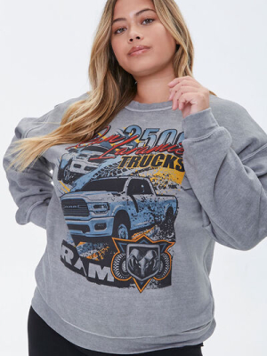 Plus Size Ram Trucks Graphic Sweatshirt