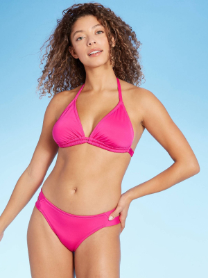 Women's Halter Triangle Bikini Top - Kona Sol™ Pink