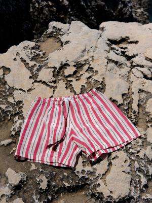 Terra Red Morus Stripes Calobra Shorts