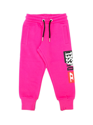 Diesel Kids Logo Print Drawstring Sweatpants