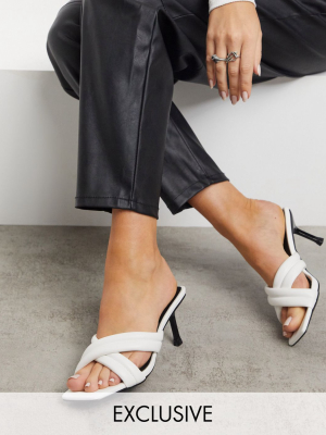 Z_code_z Exclusive Albia Vegan Mules With Padded Straps In White