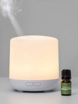 200ml Ultrasonic Diffuser White Plus 5ml Eucalyptus Essential Oil Kit - Made By Design™