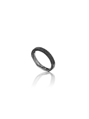 Jackson Switch 4-row Black Diamond Ring