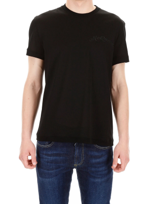 Alexander Mcqueen Logo Embroidered Crewneck T-shirt