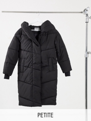 Noisy May Petite Padded Coat In Black