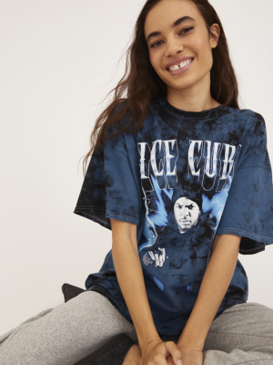 Ice Cube Acid Wash T-shirt Dress