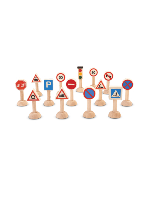 Set Of Traffic Signs And Lights