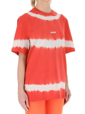 Msgm Logo Tie-dye T-shirt