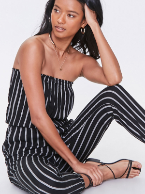 Striped Tube Jumpsuit