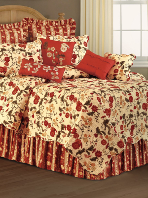 C&f Home 26" X 26" Red Carlisle Euro Sham