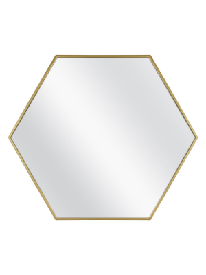 30" X 26" Metal Hexagon Mirror Mdf Back - Project 62™
