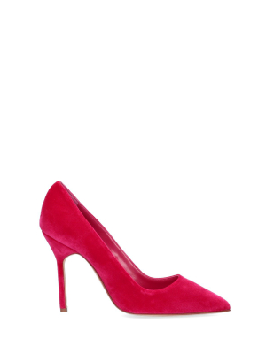 Manolo Blahnik Bb Velvet Pointed-toe Pumps