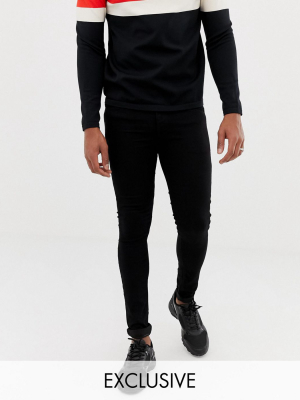 Collusion X001 Super Skinny Jeans In Black