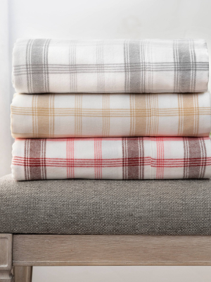 Durham Plaid Flannel Sheet Set - Martha Stewart