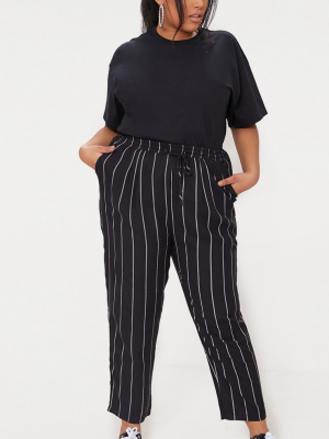 Plus Pin Stripe Casual Pants