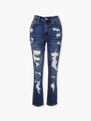 Distressed Mid-rise Jeans