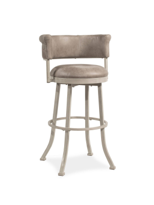 26" Westport Swivel Barstool Dark Brush Ivory/gray - Hillsdale Furniture