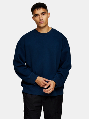 Navy Oversized Sweatshirt