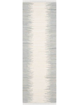 Montauk Frequency Gray Runner Rug