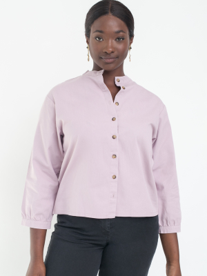 Lilac Max Button Up