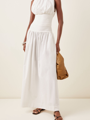 Ribbed Cotton Maxi Skirt