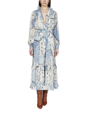 Etro Floral Print Gathered Dress