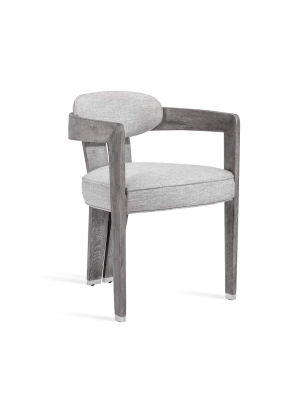 Interlude Home Maryl Ii Dining Chair In Grey Linen