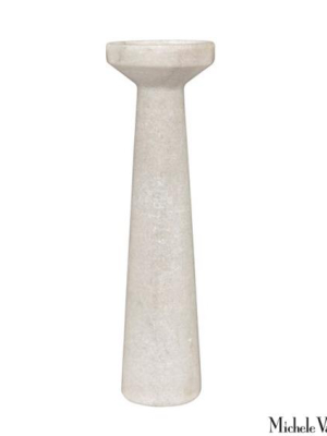 White Marble Candle Holder Tall