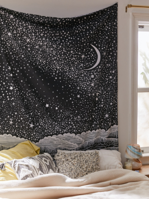 Celestial Moonscape Tapestry