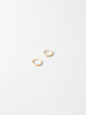 Sofie Clicker Hoops / 9mm / 14k Yellow Gold
