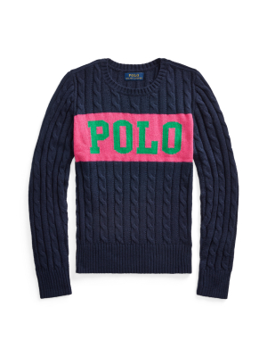 Logo Cable-knit Sweater