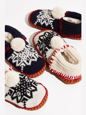 Snow Day Knit Slippers