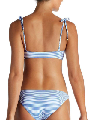 Vitamin A Luciana Bikini Bottom In Hamptons Stripe