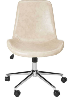 Flynn Swivel Office Chair Beige