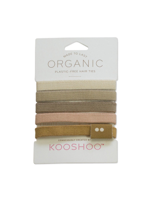 Kooshoo Plastic Free Organic Cotton Hair Ties - Blond
