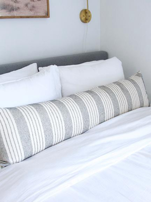 Off-white Stripe Extra Long Lumbar Pillow - 14x50