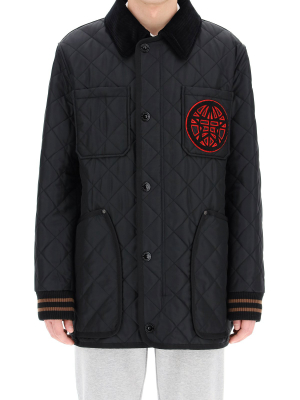 Burberry Graphic Diamond Quilted Varsity Jacket