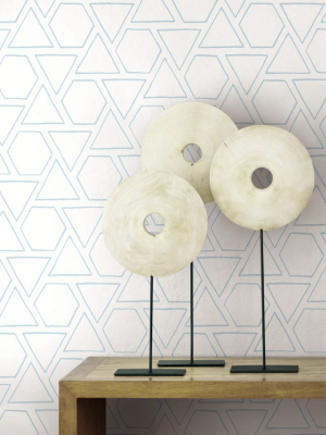 Sun Shapes Wallpaper In Blue Oasis From The Beach House Collection By Seabrook Wallcoverings