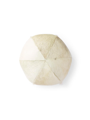 Ivory Cowhide Ball - Art Object