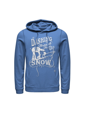 Men's Star Wars Christmas At-at Dashing Snow Pull Over Hoodie