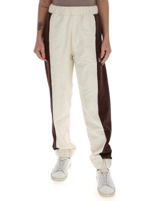 Ganni Logo Embroidered Panelled Sweatpants