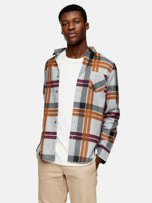 Brave Soul Multicolored Check Slim Shirt