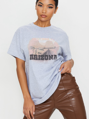 Grey Arizona Printed T Shirt