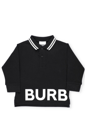 Burberry Kids Logo Print Polo Shirt