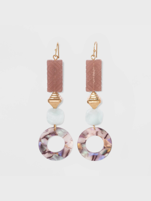 Semi-precious Drop Earrings - Universal Thread™