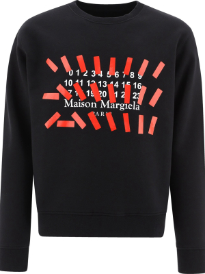 Maison Margiela Number Print Crewneck Sweatshirt