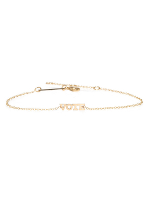 14k Itty Bitty Vote Bracelet