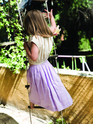 Yellow Pelota Daisy Skirt - Mauve