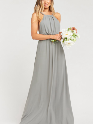 Amanda Maxi Dress ~ Soft Charcoal Crisp